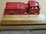 Vtg Midgetoy USA toy trucks red fire engine emergency service vehicle die cast