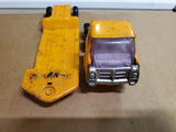 Vintage Buddy L Japan Flatbed Mini Semi Pressed Steel Tractor Trailer Orange