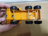 Vintage Buddy L Japan Flatbed Mini Semi Pressed Steel Tractor Trailer Orange