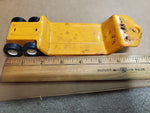 Vintage Buddy L Japan Flatbed Mini Semi Pressed Steel Tractor Trailer Orange