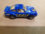 Vtg Matchbox Porsche Turbo Model Car 1978 Blue 3 inch toy Made in Macau VF Cond.