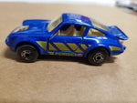 Vtg Matchbox Porsche Turbo Model Car 1978 Blue 3 inch toy Made in Macau VF Cond.