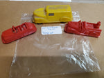 3 PLASTIC RENWAL PLASTIC TOY CARS #147 CONV. #145 FIRE TRUCK & #148 DELIVERY