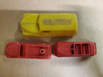 3 PLASTIC RENWAL PLASTIC TOY CARS #147 CONV. #145 FIRE TRUCK & #148 DELIVERY
