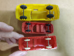 3 PLASTIC RENWAL PLASTIC TOY CARS #147 CONV. #145 FIRE TRUCK & #148 DELIVERY
