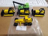 Near Vintage 1994 Lot of 5 Tonka Toys Bull Dozers Crane Construction Machinery