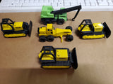 Near Vintage 1994 Lot of 5 Tonka Toys Bull Dozers Crane Construction Machinery