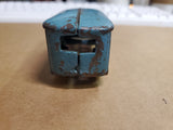 Vtg 1920S A.C. Williams Cast Iron Blue Tour Bus W/ Metal Wheels 5 Windows 4 1/2"
