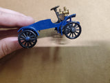 Vtg Circa 1950's Revell Action Miniature Plastic Blue Model Car W/ Driver Ford
