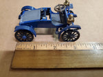 Vtg Circa 1950's Revell Action Miniature Plastic Blue Model Car W/ Driver Ford