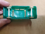 Vtg Plasticville Toy Car Circa 1950’s Green RR Railroad O Scale Good Condition