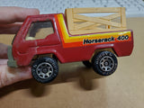 Vtg1982 Buddy L Red Yellow Orange Diecast Horserack 400 Farm Truck Made in Macau