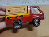 Vtg1982 Buddy L Red Yellow Orange Diecast Horserack 400 Farm Truck Made in Macau