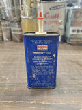 vtg exxon handy oil cleans lubricates and prevents rust blue tin can 4 fl oz 1/2