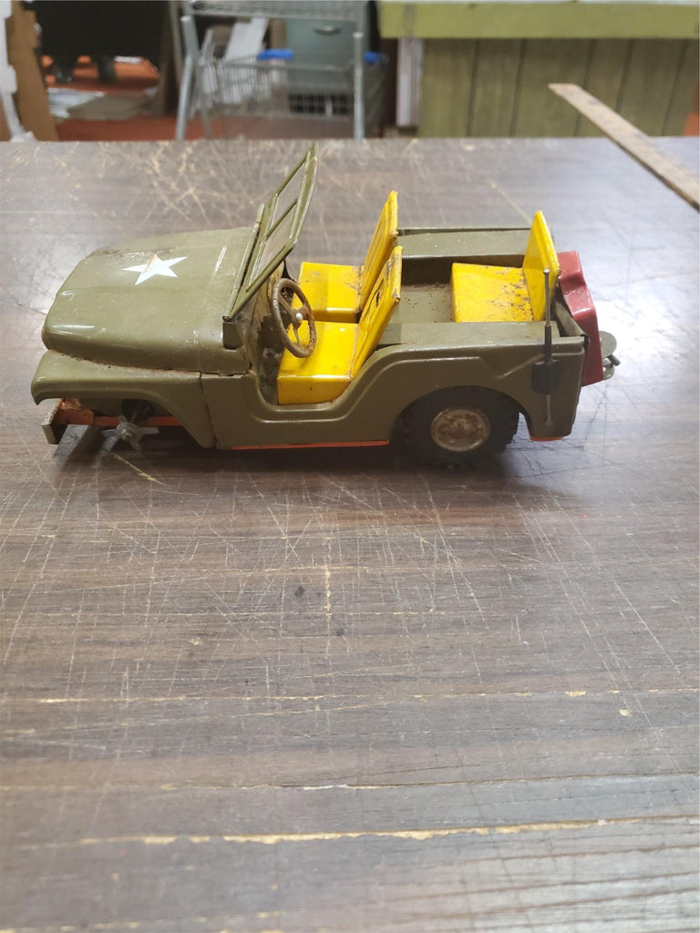 Vintage Us Military Army Jeep Friction Toy Made In Japan Mancave War D Cyclewarehouse Online