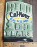 VTG 1968 EMPTY jim beem RENO 100 Years Collector Decanter Biggest Little City
