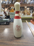 Jim Beam EMPTY  TEN-PIN BOWLING PIN Whiskey liquor Decanter  Bar Man Cave Deco