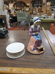 VTG betsy Ross 200 Years Of Freedom 1776 1976 Decanter Music Box Hoffman EMPTY