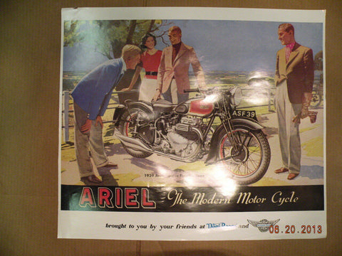 Poster Racing Vintage Ariel square four hunter arrow leader advertism Motorcycle