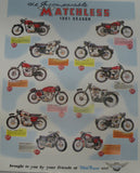 Poster 1961 Matchless 22x26 British Vintage Racing Motorcycle g80 g12 hybrid g15