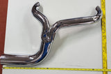 Heat Shield Chrome 2 into 1 Turnout Header Exhaust Pipe Harley Softail Dyna Chop