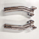 Drag Specialties Chrome 5.5" Buffalo Risers 1" Pullback Dyna Harley DS-290112
