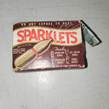 New Vtg Sparklets Carbon Dioxide CO2 10 ct Bulbs Box Beverage Drink Product WWII