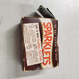 New Vtg Sparklets Carbon Dioxide CO2 10 ct Bulbs Box Beverage Drink Product WWII
