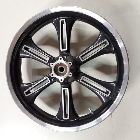 Black Chrome Victory Cross Country Front Aluminum Mag Rim Wheel OEM 18" x 3.5"