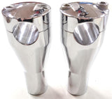 Chrome 4" Straight Dog Bone Risers 1" Handlebars Harley Custom Chopper Pair