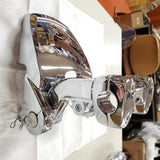 Chrome Harley Dyna Low Rider FXDL Headlight Bucket Visor Adjust Handlebar Riser