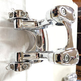 Chrome Harley Dyna Low Rider FXDL Headlight Bucket Visor Adjust Handlebar Riser