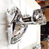 Chrome Harley Dyna Low Rider FXDL Headlight Bucket Visor Adjust Handlebar Riser