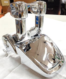 Chrome Harley Dyna Low Rider FXDL Headlight Bucket Visor Adjust Handlebar Riser