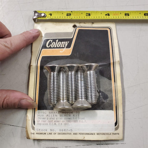 Colony 8847-5 Replaces OEM 1642 Disc Brake Rotor To Hub Allen Screw Kit NOS FLHT