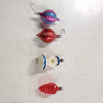 Vtg Lot 2 Poland 1 German Red Grape Cluster 1 Unknown Christmas GLASS Ornaments!