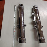 2000^ Harley Softail Dyna Wide Glide 41mm Front Fork Slider Legs Chrome