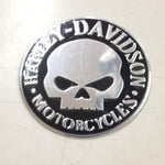 HARLEY WILLIE G SKULL STICKER EMBLEM BATTERY COVE SISSYBAR GAS TANK TOOLBOX 3 1/