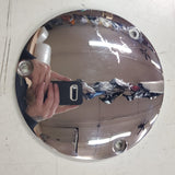Harley 6 1/4" Chrome Primary Domed Derby cover 3 hole Bolt 1970-1997 Heavy Duty