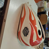 2006^ FXDWG Salt Pearl Flames FXDW Harley Dyna Wide Glide Paint Set Tank Fenders