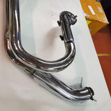 1980 Harley Shovelhead Chrome 2 in1 exhaust head pipe muffler Sturgis FXSB OEM