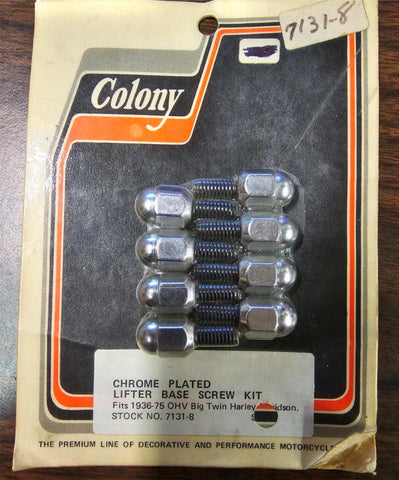 1936-1975 Harley Davidson OHV Big Twin NOS Colony Chrome Acorn Lifter Base Screw