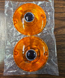 1986-2014 Softail FL FXRT Chrome Specialties Amber/Blue Dot Turn Signal Lens