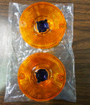 1986-2014 Softail FL FXRT Chrome Specialties Amber/Blue Dot Turn Signal Lens
