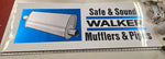 Vtg Borg Walker Safe and Sound Mufflers and Pipes One Side Metal Adv Sign 49x17