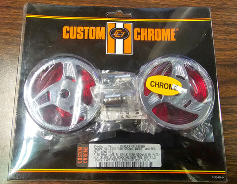 Custom FLH Heritage Softail Classic Road King Stiletto Red Turn signal Lens Kit