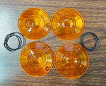 1986^ Harley 4-Speed Dresser Models NOS Custom Chrome Amber Flat Lens