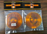 1986^ Harley 4-Speed Dresser Models NOS Custom Chrome Amber Flat Lens