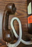 VTG Made in USA Cortelco Wall Rotary Telephone Brown
