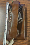 VTG Made in USA Cortelco Wall Rotary Telephone Brown